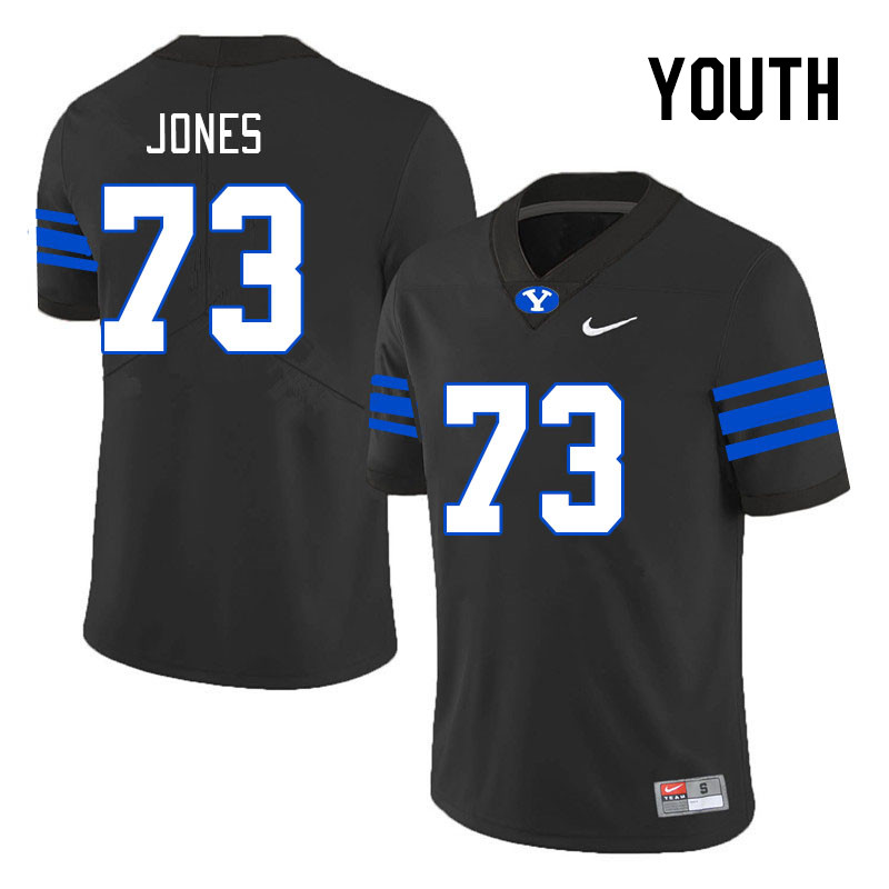 Youth #73 Weston Jones BYU Cougars College Football Jerseys Stitched Sale-Black
